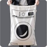 Sac panier � linge sale ou propre pliant ultra capacit� respirant pour ranger v�tements 65x45cm label ...
