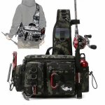 Sac de pche avec support de canne  pche sac banane de pche  la mouche sacs de rangement de matriel ...