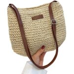 Sac de plage - mode fminine - paille - beige - tress - multi - usages