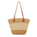 Sac de plage en paille sac de plage tress� sac � bandouli�re pour femme sac en paille (1 pi�ce pour les ...