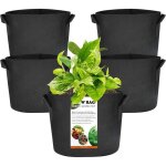 Sac � plantesnon - tiss� sac g�otextilesac de plantation avec poign�es noir pour plantes tomate fraises ...