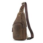 Sac de poitrine homme schlatum en cuir véritable - sacoche bandoulière réglable vintage décontracté discret ... Sac de poitrine homme schlatum en cuir véritable - sacoche bandoulière réglable vintage décontracté discret ...