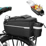 Sac de porte bagages arri�re de v�lo 10l sac � bagages � v�lo sac lsolantsac � bandouli�re noir amovible ...
