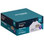 Sacs poubelles 50l - songmics - rsistants - liens coulissants - pr - spars - blanc