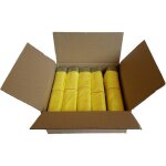 Sacs poubelle jaunes - ediliq - lot de 10 rouleaux - 130 sachets par rouleau - �paisseur 15 �m - 90 litres ...