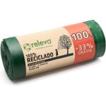 Sacs poubelle verts avec liens coulissants - edilix - 100l - 85x105 cm - 13 sacs par rouleau - extra ...