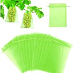 Sac protection fruits 60 picessachet protection raisin 20x30cm jardin sac organza avec cordon contre ...