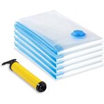 Sac de rangement sous vide - non spcifi - lot de 5 - 60x80cm - transparent - rutilisable