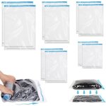 Sacs de rangement sous vide - twinbird - lot de 10 - 5 tailles - scellage herm�tique - utilisation facile ...