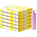 Sac de rangement sous vide vetement aspirateur 50x70cm lot de 6 + 1 pompe compression voyage literie ...