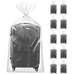 Sacs de rangement - ulisem - lot de 10 - 90x126 cm - plastique transparent