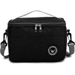 Sac lunch box isotherme - generique - pliable - noir - grande capacit - tissu oxford