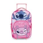 Sac � roulettes - angel & stitch - motif lilo & stitch - 24x36x12 cm - convertible sac � dos