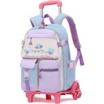 Sac a roulette fille cartable fille primaire roulettes de 7  12 ans mignon sac roulette enfant pour ...