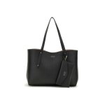 Sac shopper - guess - brenton tote - noir - 100% polyur�thane - compartiment spacieux
