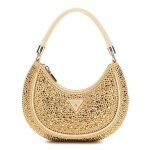 Sac de soire - guess - zalina mini small hobo - beige - dor - 22x12x7 cm