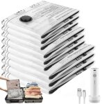 Sac sous vide vetement aspirateur - sac de rangement sous vide - 9 pcs - avec pompe à vide sans fil Électrique ... Sac sous vide vetement aspirateur - sac de rangement sous vide - 9 pcs - avec pompe à vide sans fil Électrique ...