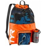 Sac de sport - tyr - big mesh mummy - orange - 40l - upf 50 +