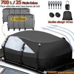 Sac de toit voiture - 700l / 25 pieds cubes - coffre de toit souple imperméable pour tous véhicules avec ... Sac de toit voiture - 700l / 25 pieds cubes - coffre de toit souple imperméable pour tous véhicules avec ...