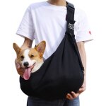 Sac de transport bandouli�re pour petits chiens et chats avec bandouli�re r�glable et mains libres.