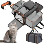 Sac transport chat / chien extensible ? filet respirant matelas amovible pour avion / train / voiture ...