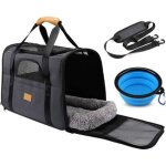 Sac de transport pour chat et chien respirant et pliable avec bol pliant 45x35x33cm noirsac transport ...