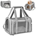 Sac de transport pour chat dext�rieur pliable et respirant caisse avec matelas souple pour chat et chien ...