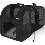 Sac de transport - noname - extensible - noir - 34l x 27l x 44h cm - pour chat et petit chien Sac de transport - noname - extensible - noir - 34l x 27l x 44h cm - pour chat et petit chien