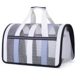 Sac de transport pour chat et petit chien respirant - pliable - bleu clair (40x27x24 cm) bleu caisse ...