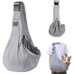 Sac de transport pour chien - portable - tissu épais et doux - jusquà 10 kg - gris Sac de transport pour chien - portable - tissu épais et doux - jusquà 10 kg - gris