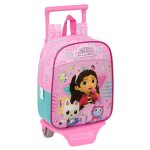 Sac trolley - safta - gabbys dolls house party - rose - 22x10x27 cm - mixte