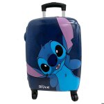 Sac trolley enfant - toybags - disney stitch - 4 roues multidirectionnelles - cadenas tsa - bleu