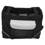 Sac de vlo pour chien akozon - transporteur de panier avant dtachable - tissu oxford et cadre en mtal ...