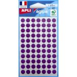 tiquettes gommettes - agipa - rondes 8mm - couleur violet - adhsif permanent - mixte