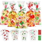 Sachet biscuits noel 120pcs - emballage alimentaire sac chocolat confiserie gateau noel transparents ...
