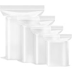 Sachets zip transparents 400 pi�ces 4 tailles pochons refermables pour aliments bijoux composants