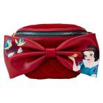 Sacoche banane - loungefly - disney snow white - velours - cuir vgtalien - rouge