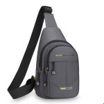 Sacoche  bandoulire homme poitrine impermable pour  pied cyclisme voyage et sport xd1354 gris