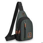 Sacoche � bandouli�re homme poitrine imperm�able pour � pied cyclisme voyage et sport xd1365 vert