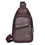 Sacoche � bandouli�re homme poitrine imperm�able pu cuir pour � pied cyclisme voyage et sport xd1374 ...