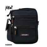 Sacoche homme - jcl - multi - poches - synth�tique - noir - sangle r�glable