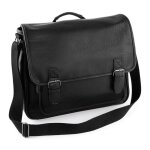 Sacoche cartable faon cuir noir