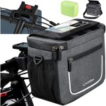 Sacoche guidon avec adaptateur pour vélos et vélos électriques 5l panier avant support telephone etanche ... Sacoche guidon avec adaptateur pour vélos et vélos électriques 5l panier avant support telephone etanche ...