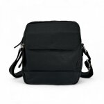 Sacoche homme  bandoulire en cuir lisse smith noir