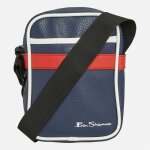 Sacoche homme - ben sherman - bleu marine - 100% polyur�thane - dimensions h22 x l16 x p6cm - zipp�e
