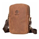 Sacoche homme schlatum cuir véritable premium marron - style vintage compacte Élégante pour téléphone ... Sacoche homme schlatum cuir véritable premium marron - style vintage compacte Élégante pour téléphone ...