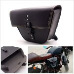 Sacoche latérale de moto en cuir synthétique triangulaire pour vélos tout - terrain cafe racer Sacoche latérale de moto en cuir synthétique triangulaire pour vélos tout - terrain cafe racer