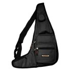 Sacoche multi - poches - maromax - nylon noir - bandouli�re r�glable - dimensions 30x1x45 cm - homme