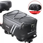 Sacoche v�lo �tanche ? sac arri�re porte - bagages en cuir pu ? grande capacit� avec housse de pluie ...