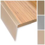 Profil dangle descalier perfor� nez de marche aluminium anodis� profil dar�te descalier or longueur = ...